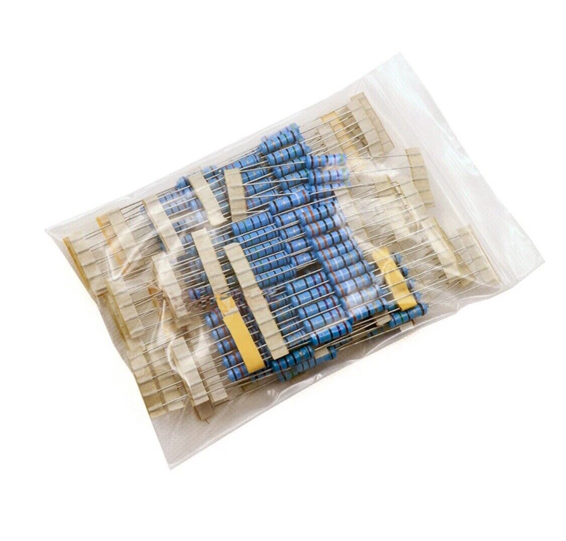 150pcs 2W 2 Watt Metal Oxide Film Resistor Axial Leads 0.1Ω - 750Ω 30 Values 1%+