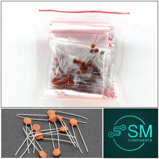 300pcs 30Values 2pf-0.1UF Ceramic Disc Capacitor Assorted kit For DIY Arduino