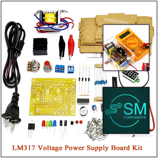 LM317 Continuously Adjustable Regulated DC Power Supply Kit LM317 1.25-12V 2W