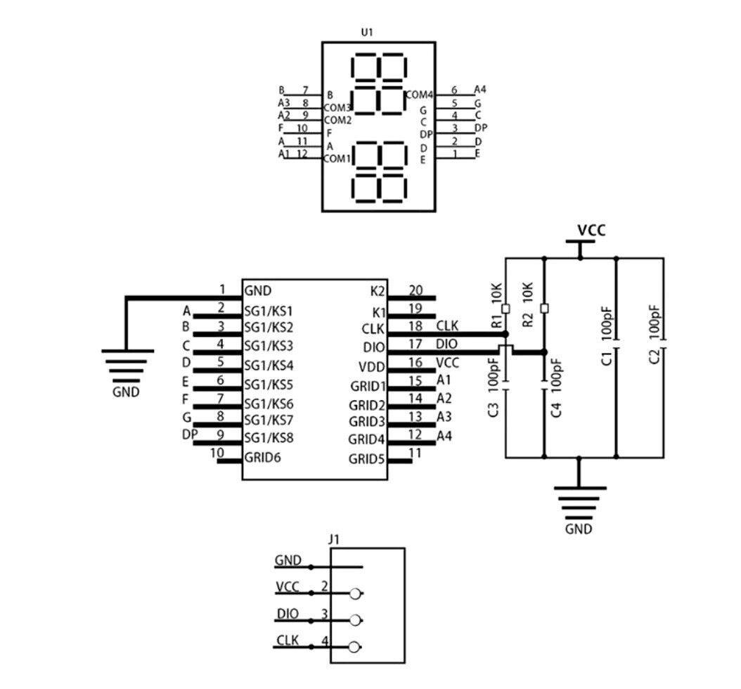 2 X TM1637 4 Bit Digital Tube LED Display  Module Clock Display for Arduino CA