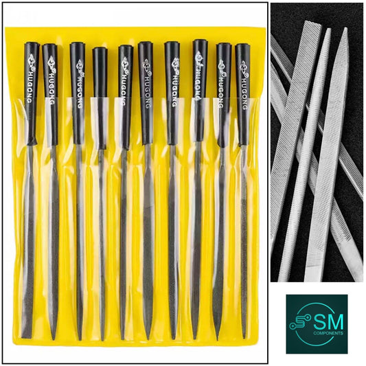 10PCS 3x140mm Mini Needle File Set Jewellery Wood Carving Craft Metal Glass DIY