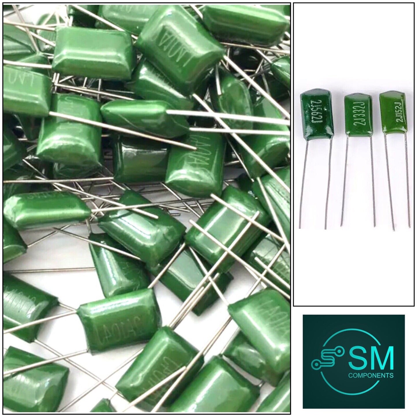 120pc 1000V Mylar Film Capacitor assorted Kit 3A102J~3A103J 1nF~10nF 12value x10