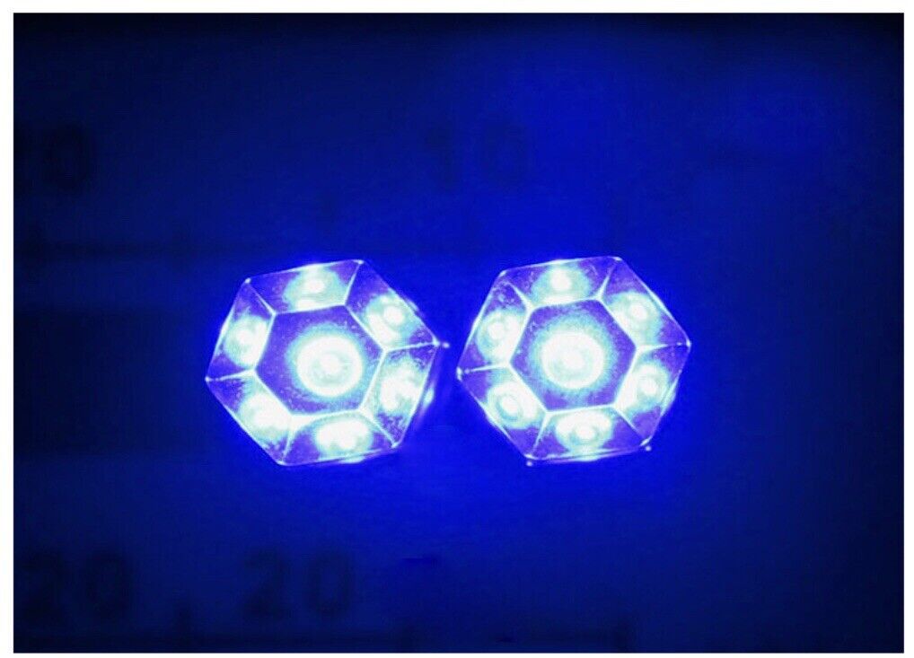 100PCS 8mm DIP Clear HEXAGONAL Blue Led Light Emitting Diode DIY Electronics