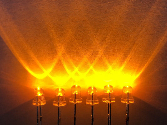 3mm 100pcs Yellow LED Flicker Flame Diodes  DIY Candle Light Emitting Diodes