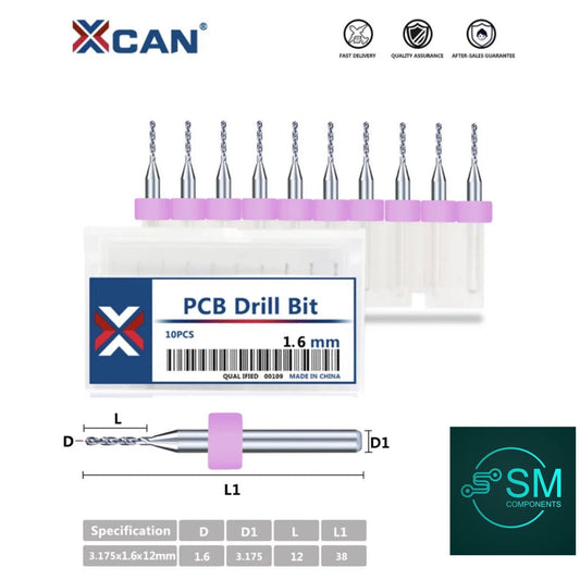 10Pcs 1.6mm PCB Print Circuit Board Carbide Mini Micro Drill Bit Set