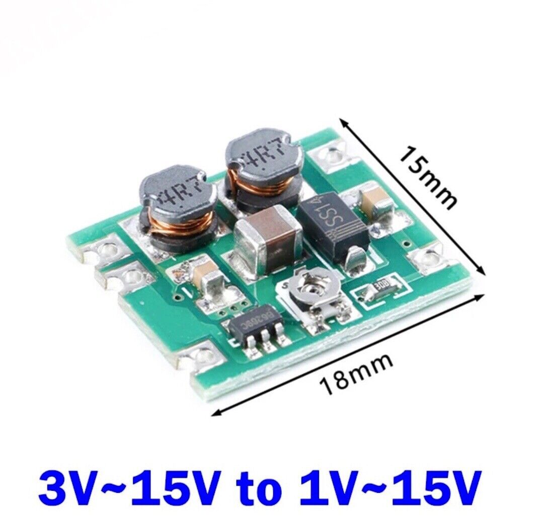 2PCS S09 DC-DC Automatic Buck Boost Converter 3V-15V To 1V-15V Adjustable 700mA