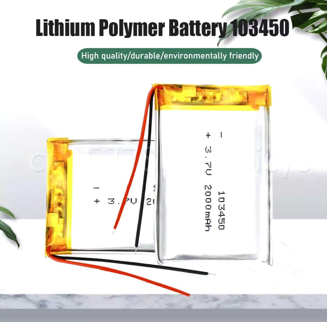 1 X Polymer Lithium Ion Battery LiPo 2000mAh 3.7V 103450 34x50x10 Inc Protection