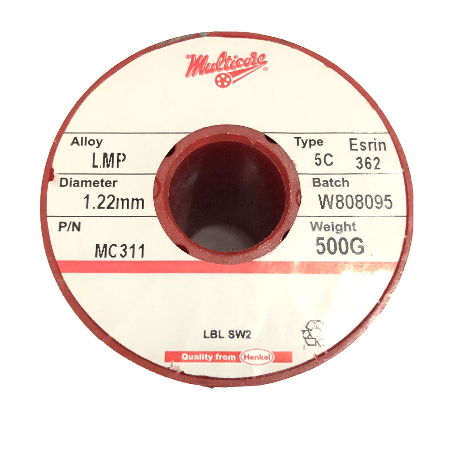 Multicore LMP (Low Melt Point) Solder 1.22mm 5C Esrin 362 Flux 0.5kg Roll MC311