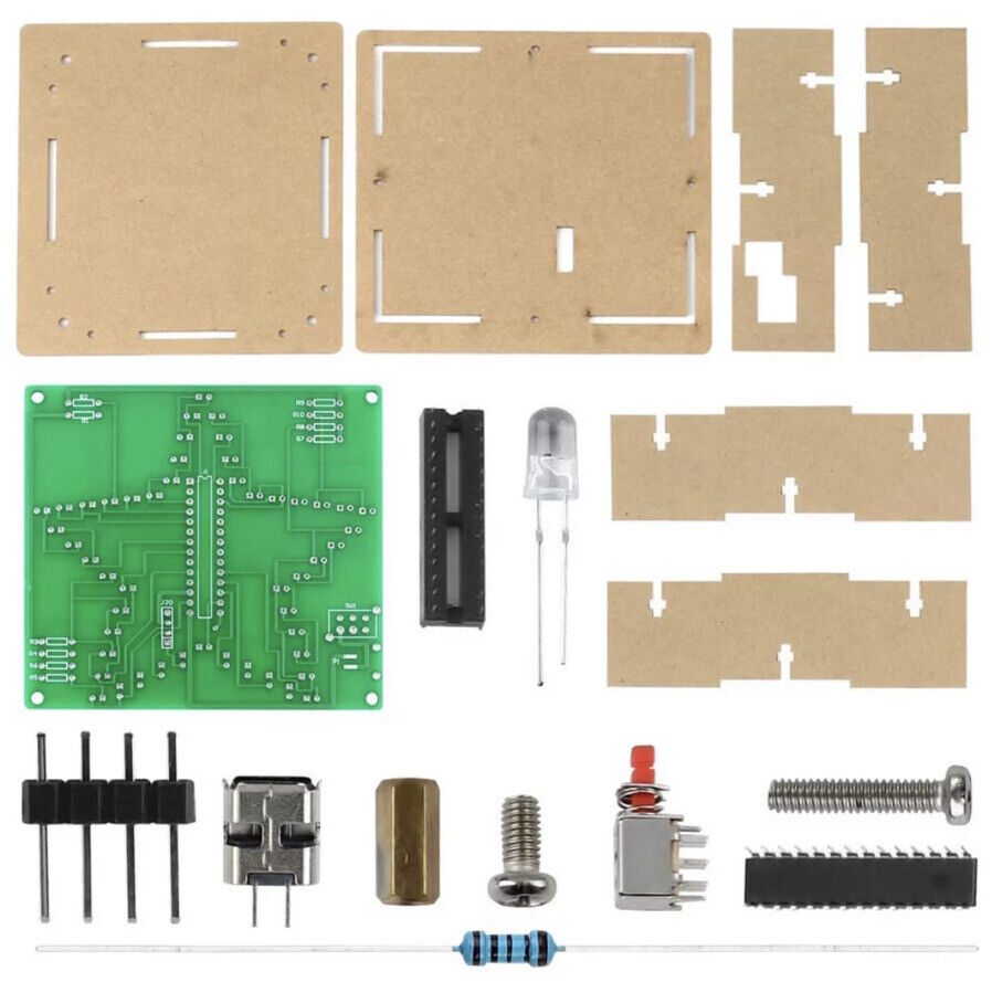 DIY RGB LED 5 Point Star Project Electronic Education Circuit Kit Green PCB Case