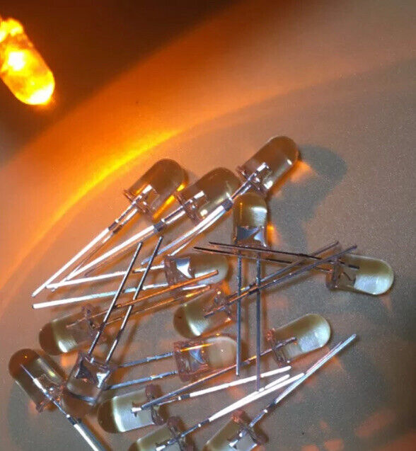 3mm 100pcs Yellow LED Flicker Flame Diodes  DIY Candle Light Emitting Diodes