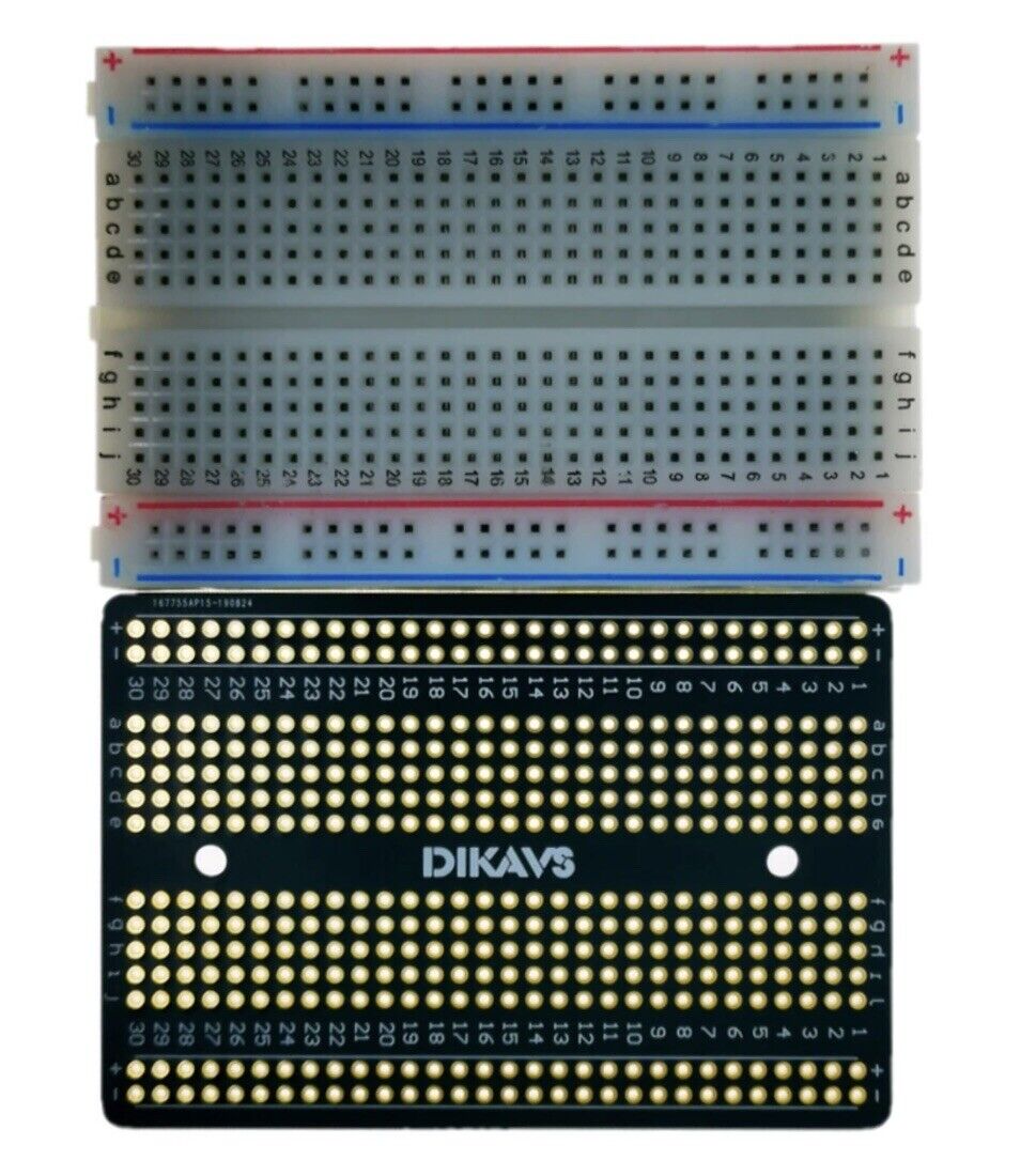 2PC 80x55 Double Side FR4 Arduino Breadboard Prototype PCB WHITE Soldering Board