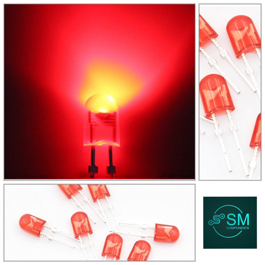 Oval Red 546 LED Light Emitting Led Diode Colour Diffused Head LED 625nm