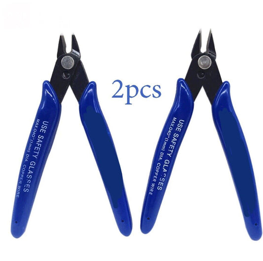 2 X Diagonal Pliers Nippers 125mm Mini Wire Cutter Soft Small Cutting Electronic