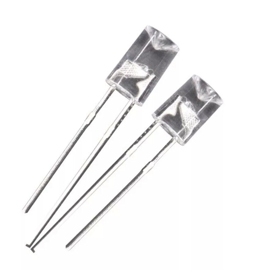 5mmLED Light Emitting Diode RGB SLOW flash 100pcs  F5 CLEAR Flat Concave