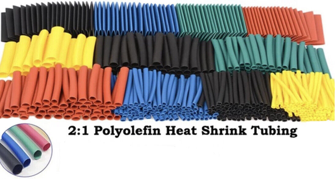 328Pcs Heat Shrink Tubing 8 Common Sizes 2:1 Shrink Ratio DIY Sleeve Wire Wrap