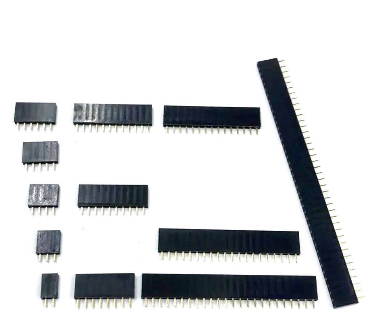 144PCS Female Single Row Header 2-40 Pin PCB Mount Arduino Raspberry Pi ESP32