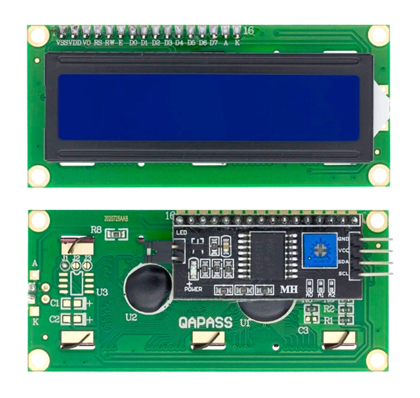 1602 16X2 LCD Display IIC/I2C/TWI/SPI SR Interface Arduino Raspberry P ...