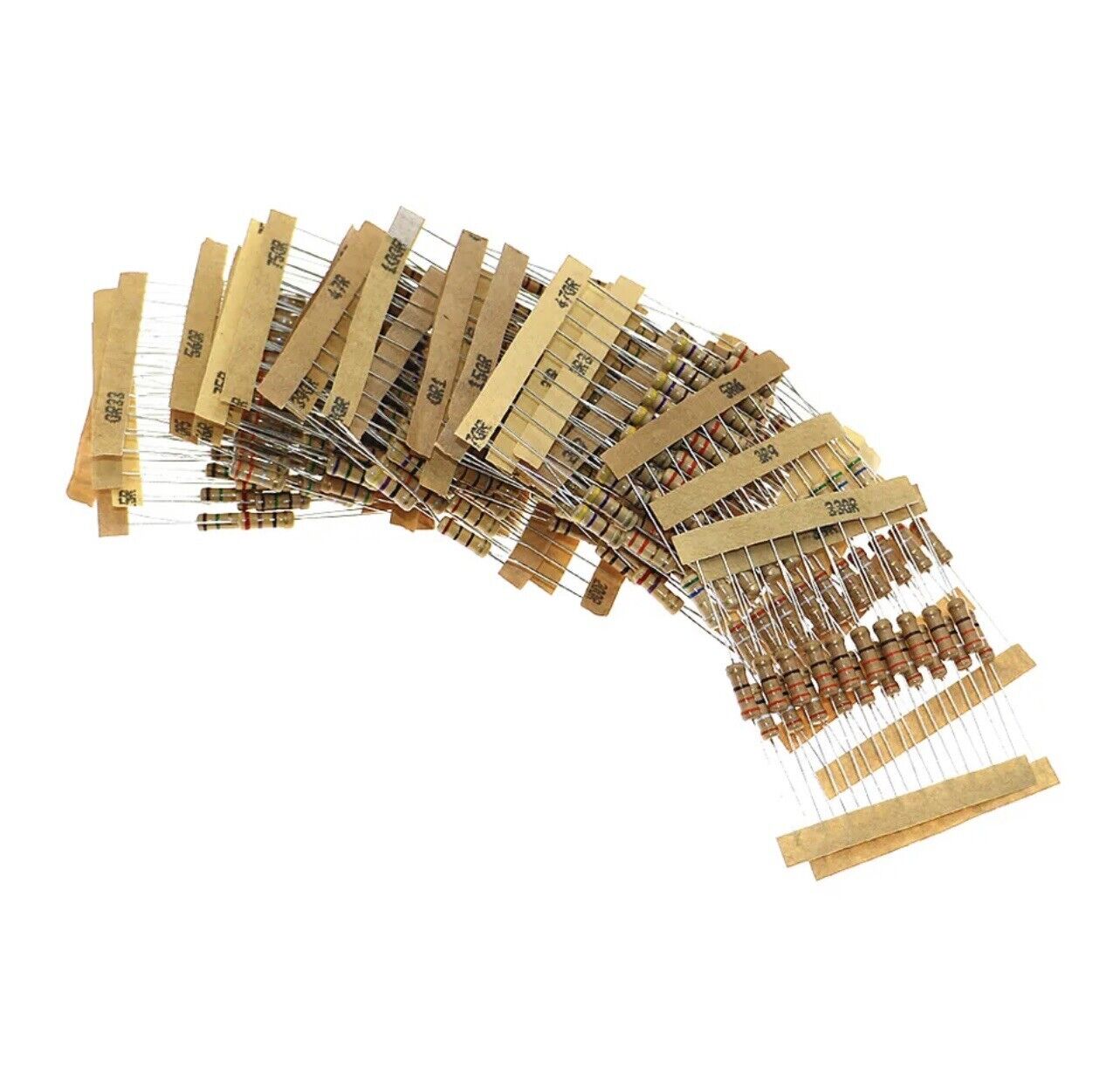 300pcs 10 X 30 Values 1/2W 5% Carbon Film Resistor Assortment Kit 0.1Ω ~ 750Ω