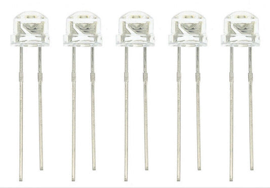 5mm LED Light Emitting Diode RGB FAST flash Straw Hat 100pcs Clear Top 7 Colour