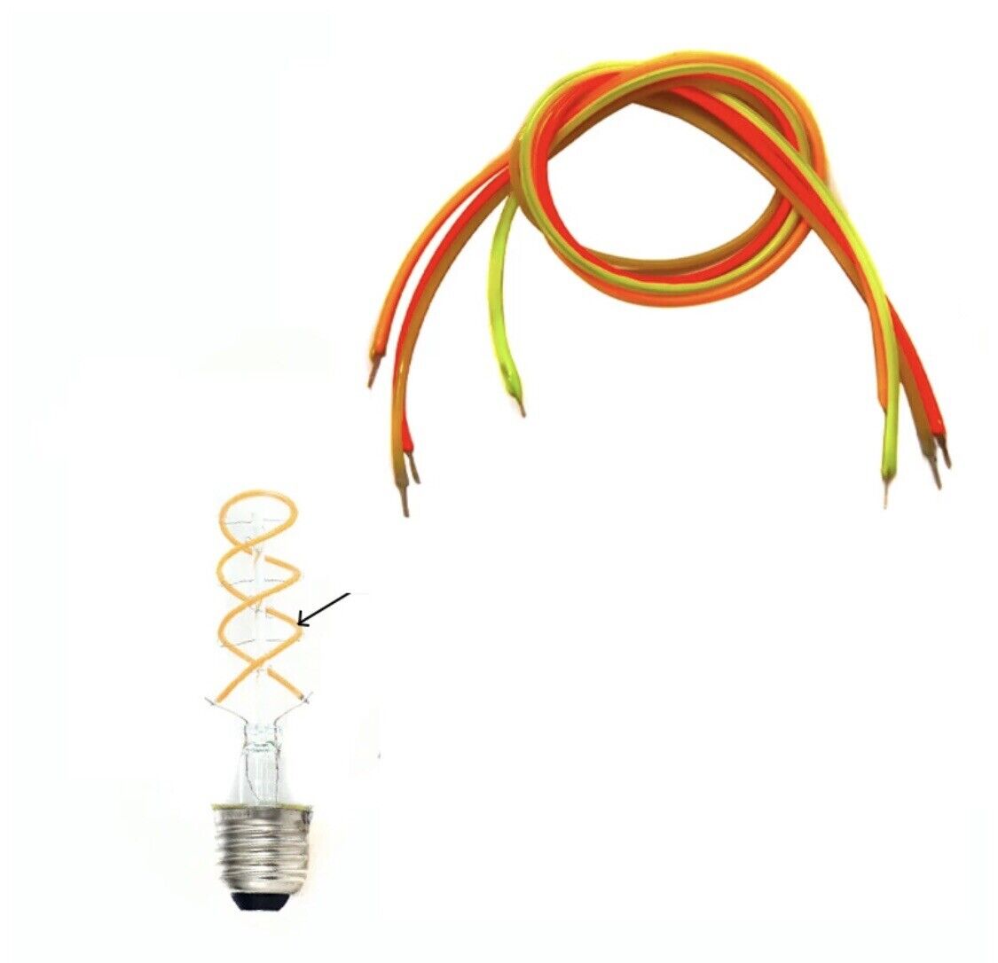 4pcs DC3V LED Flexible Silicone Filament  185mm Warm White Light Emitting Diode