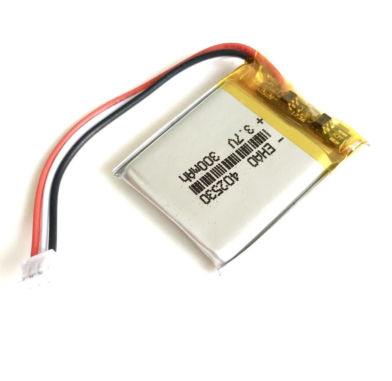 1 Polymer Lithium Ion Battery LiPo 300mA 3.7V 402530 4x25x30 3 Wire JST ZH1.5mm