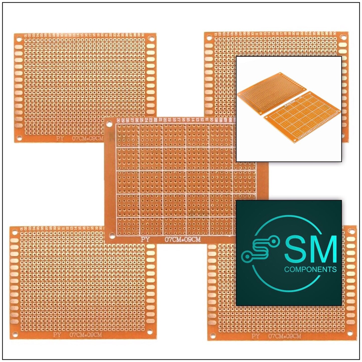 5pcs 7x9cm FR-2 Prototype Perfboard Universal Circuit Paper PCB Board Breadboard