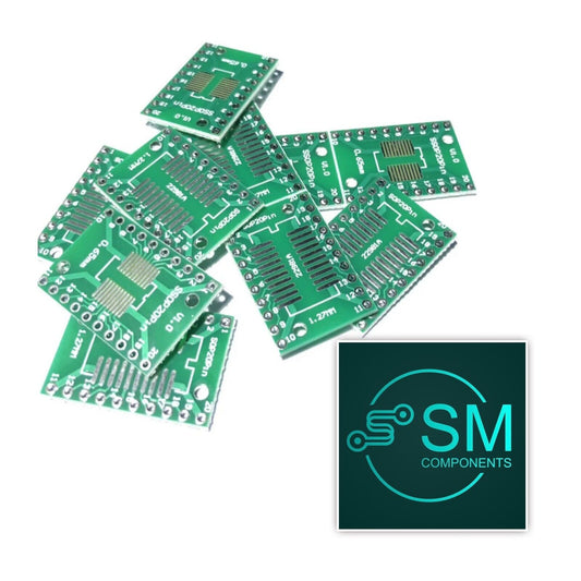 10PCS SOP20 1.27 & 0.65mm Adapter Board SSOP20-SOP20 to DIP20 Transfer Board DIP