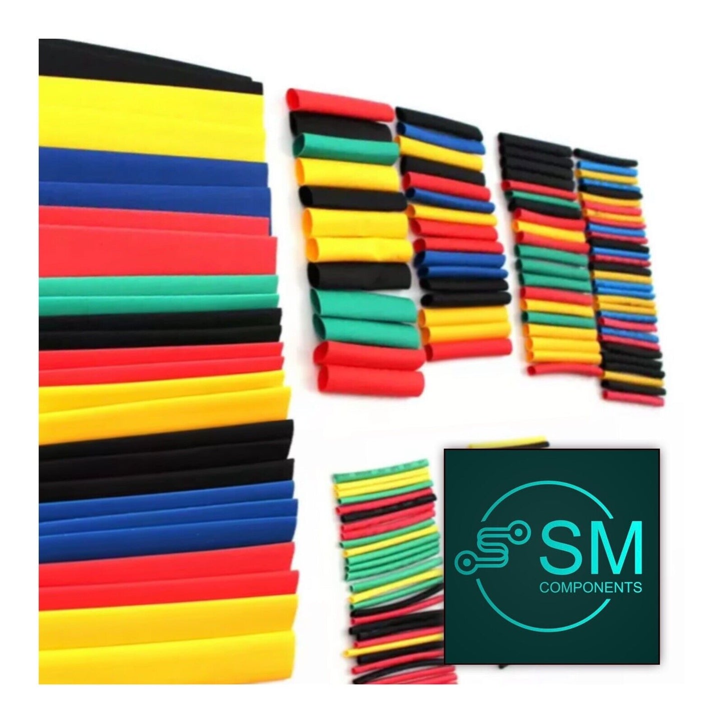 328Pcs Heat Shrink Tubing 8 Common Sizes 2:1 Shrink Ratio DIY Sleeve Wire Wrap