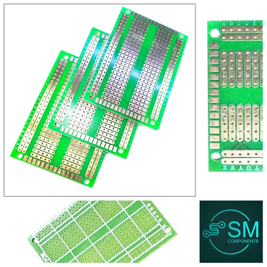 3PCS FR-4 PCB Single Sided Breadboard Prototype GREEN DIY Laminate PCB 70 X 50mm