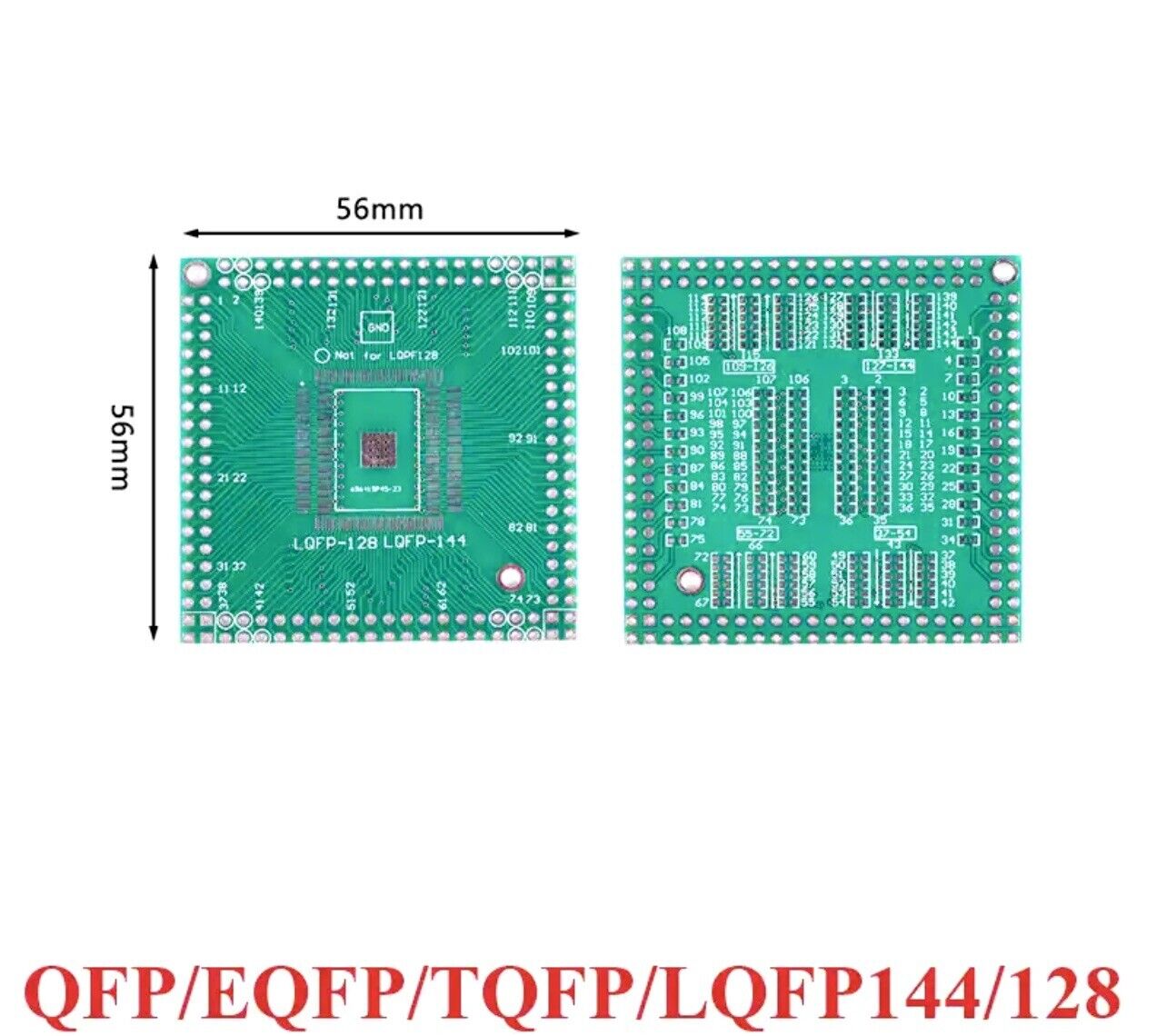 2PCS LQFP-128 LQFP-144 FR-4 PCB Converter Board SMD To DIP Adapter Breakout PCB