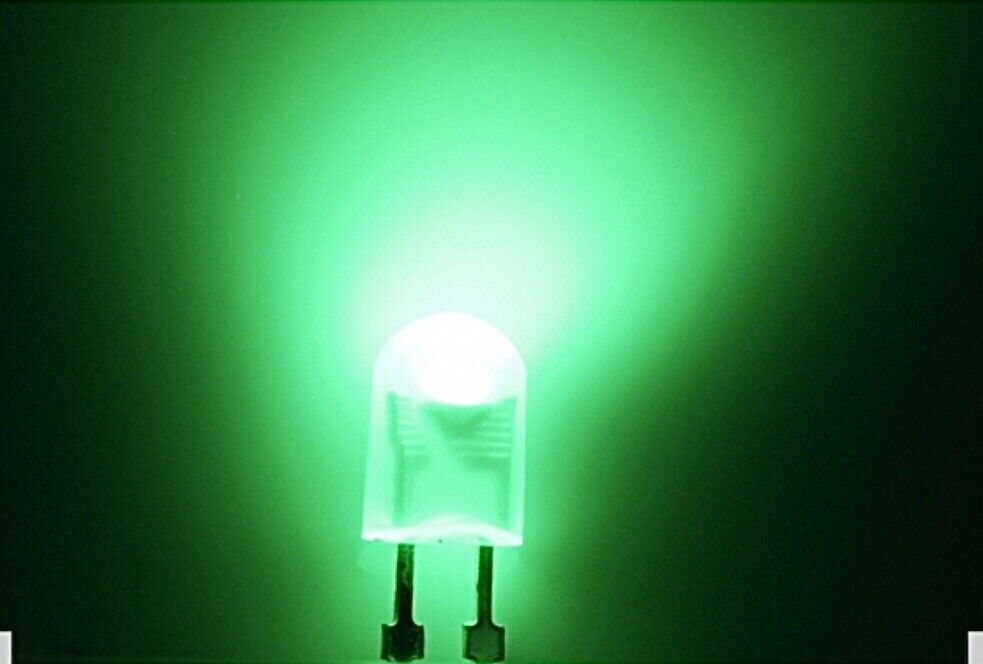 Oval Green 546 LED Light Emitting Led Diode Colour Diffused Head LED 517nm