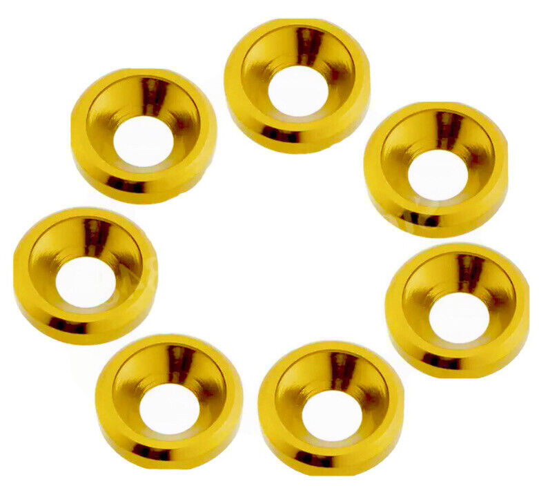 M3 10PCS GOLD Aluminium Washer For Counter Sunk Screw R/C Drone Automotive FPV