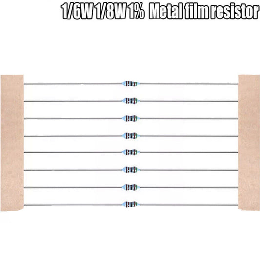 100pcs 1/8W-1/6W 0.125W 1% metal film resistors Single Value DIY Project Arduino