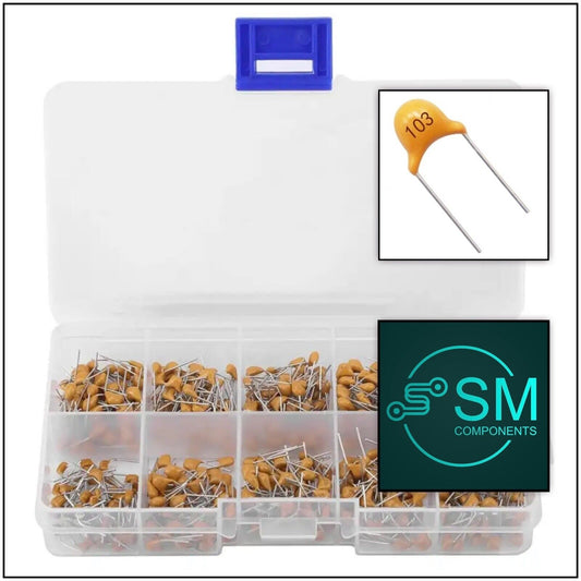 300PC 10 Values 50V 10pF~100nF Multilayer DIP Ceramic Capacitor Kit DIY Repairs