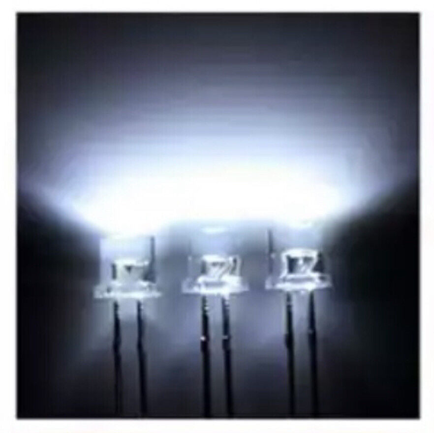 5mm Cool White Led Light Emitting Diode Flat Top 100pcs Led Clear Top