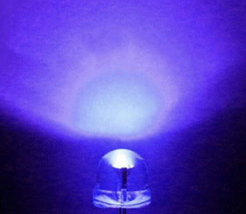 5mm UV Ultraviolet Led Light Emitting Diode Straw Hat 100pcs LED Clear Top