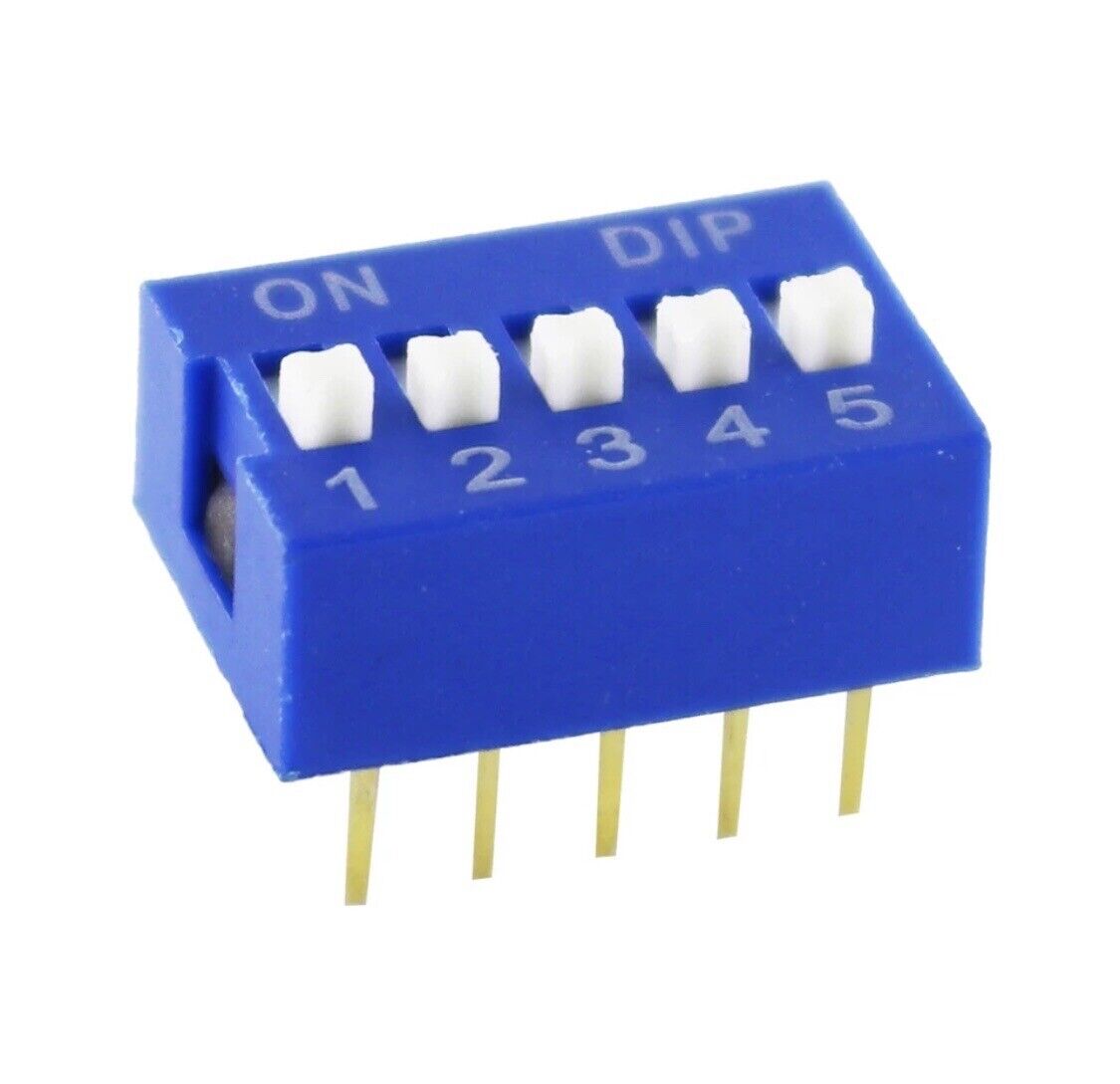 35PCS DIP Switch Kit 1 2 3 4 5 6 8 Channel Toggle Switch BLUE Snap Switches DIY