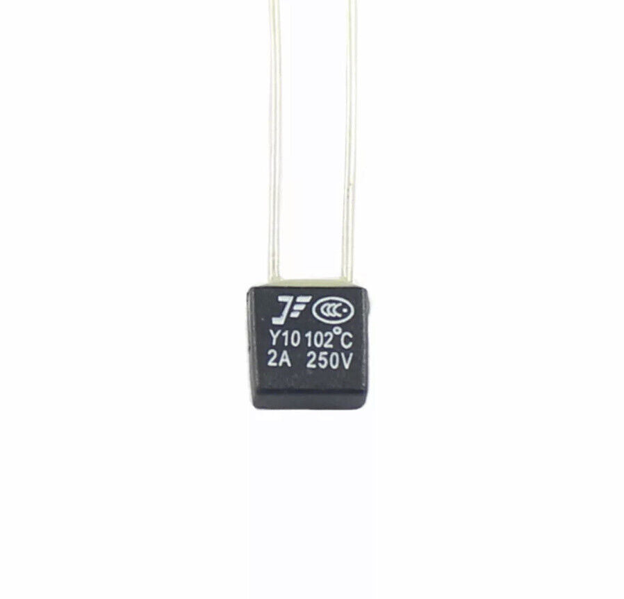 70pcs RH Thermal Fuse 102℃~135° C Degree 250V 2A Black Square Temperature Switch