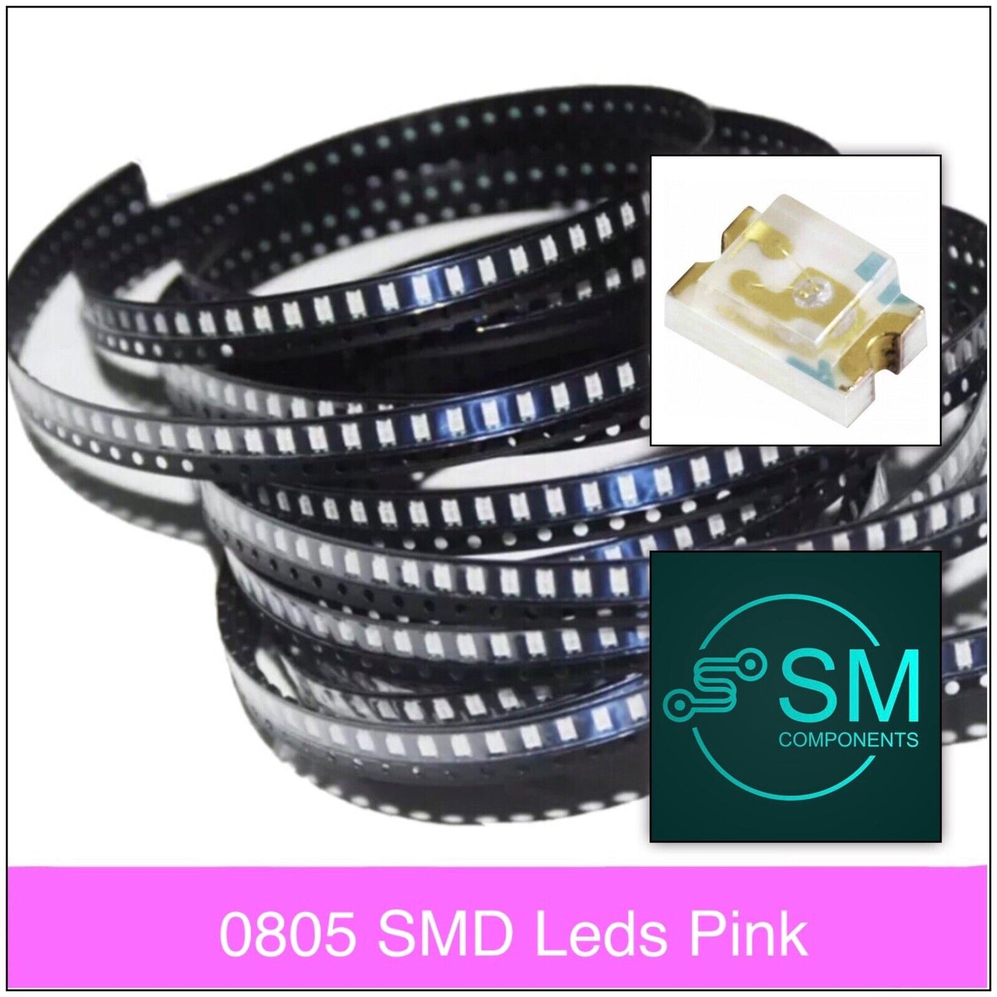 200pcs 0805 SMD PINK 660nm LED Electronics Components Light Emitting Diodes