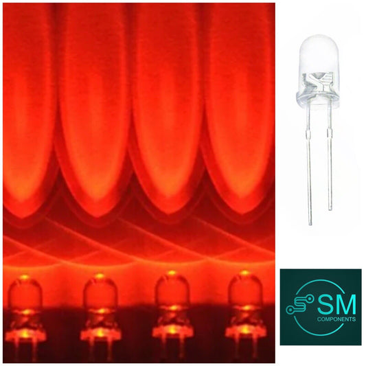 100PCS 5mm LED RED Flashing Blinking 1.5hz Light Emitting Diodes 625nm DIY