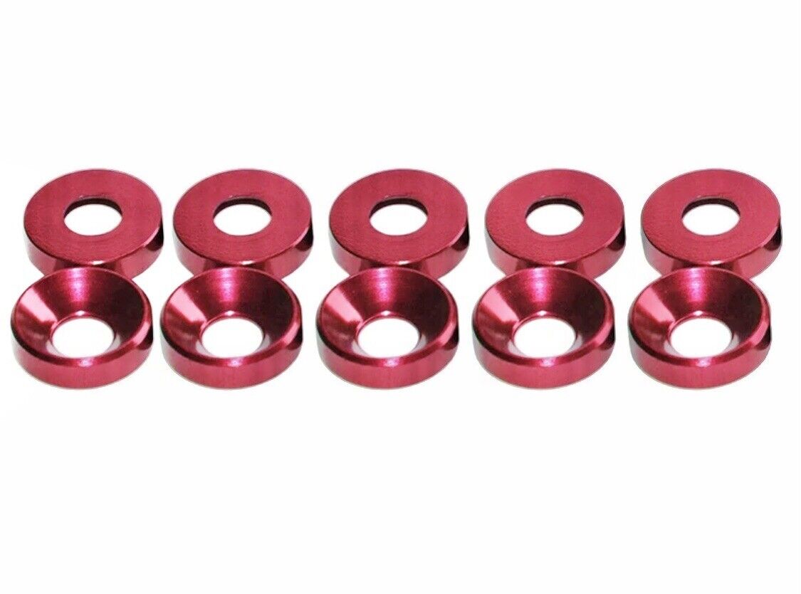 M3 10PCS RED Aluminium Washer For Counter Sunk Screw R/C Drone Automotive FPV AU