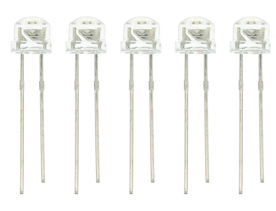 5mm LED Light Emitting Diode RGB SLOW flash Straw Hat 100pcs Clear Top 7 Colour