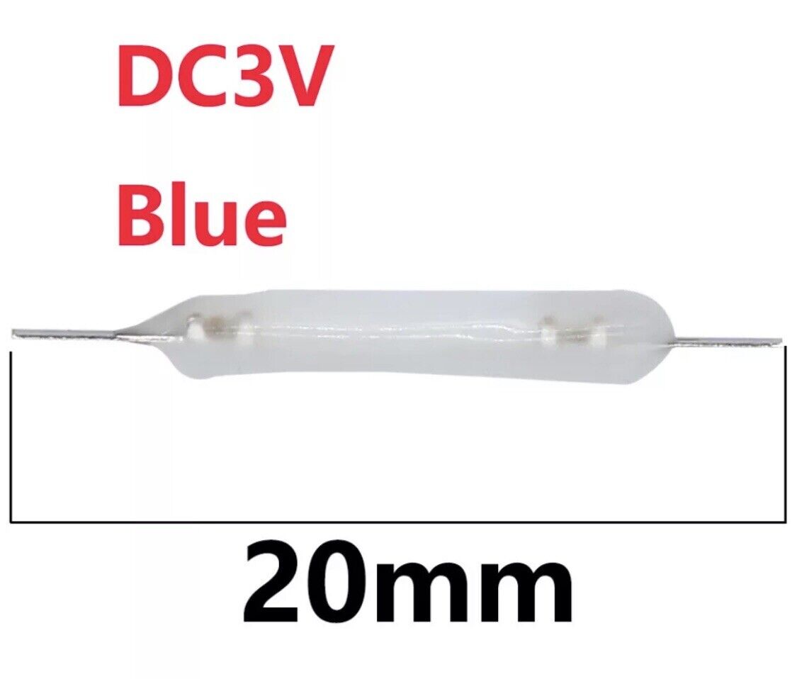 10Pc 3V 80mA 20mm BLUE Silicone Filament DIY Led Light Emitting Diodes