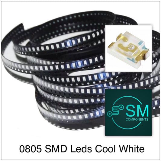 200pcs 0805 SMD Cool White LED Electronics Components Light Emitting Diodes