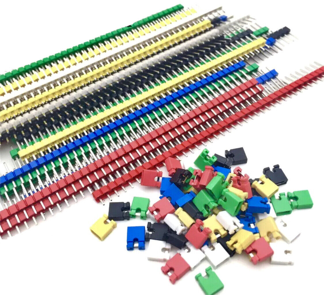 12pcs 2.54mm Single Row Pin Male Header 40 Pin 6 Colours Arduino Breakout DIY