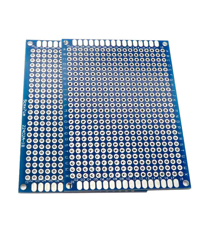 5Pc 70x50 Double Side FR4 Arduino Prototype Universal PCB Board Soldering BLUE