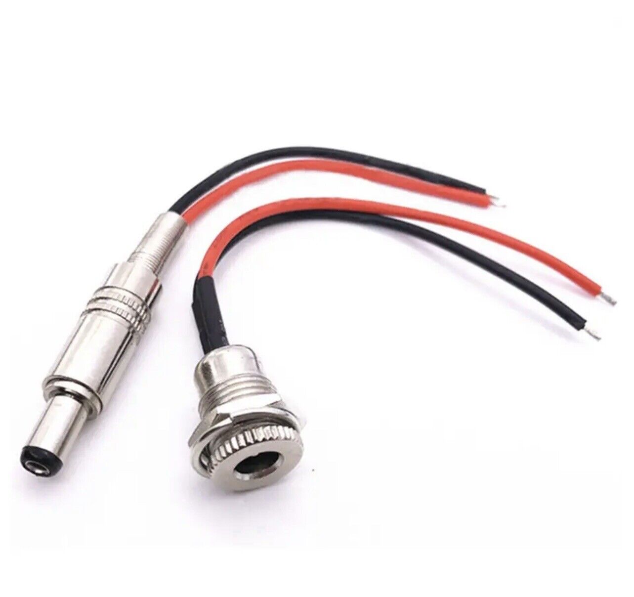 2 x Sets 5.5 X 2.1mm Quality DC Power Supply Jack Connectors 18AWG 10A 20cm WP