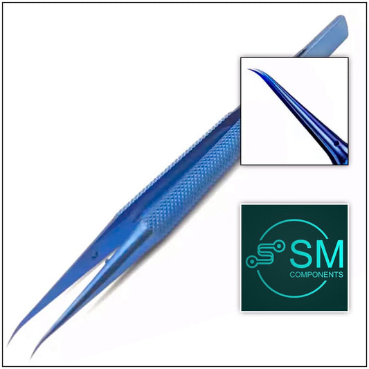 Titanium Alloy 0.15mm CURVED Point Professional Tweezer for Electronics Repair