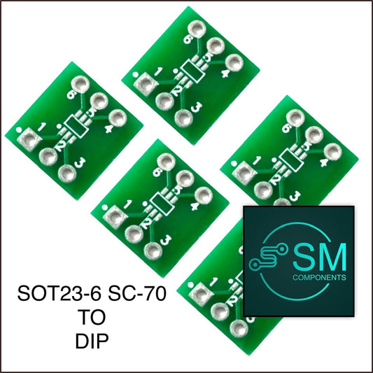 Prototyping Adapter SOT23-6 TO DIP SC-70 TO DIP Converter PCB 5PCS FR4 DIY