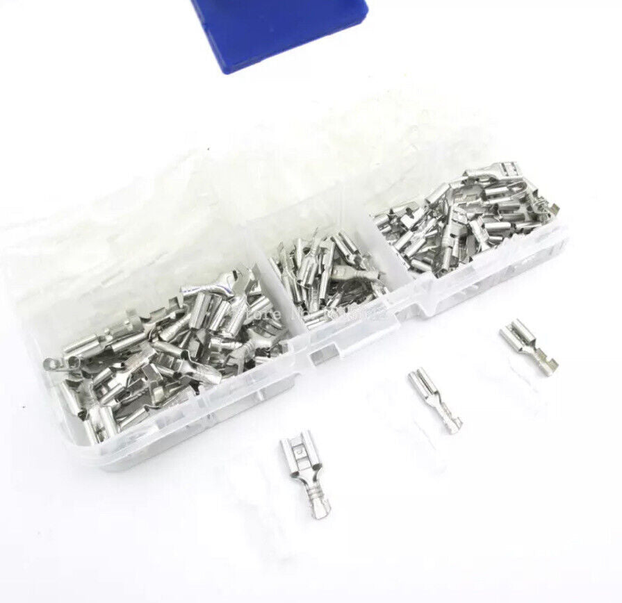 90pcs 2.8 4.8 6.3mm Wire Connector Crimping Kit Female Spade Terminals Set